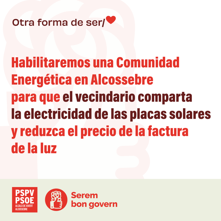 Habilitaremos una comunidad energética en Alcossebre.