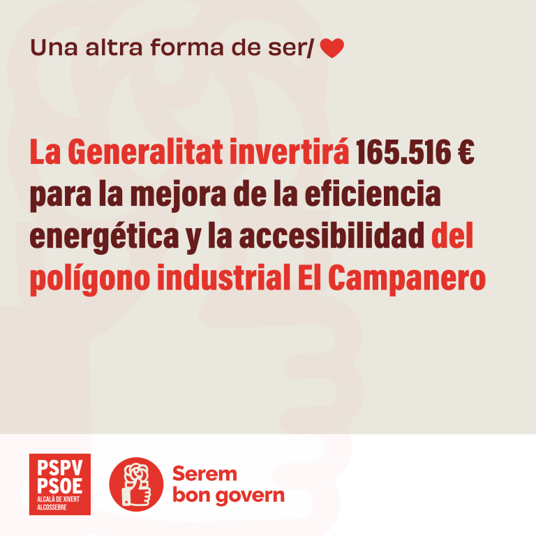 La GVA mejora la eficiencia en el polígono El Campaner