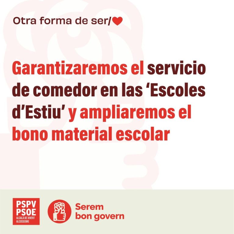 Pondremos comedor en la escuela de verano y aumentaremos el bono de material escolar.