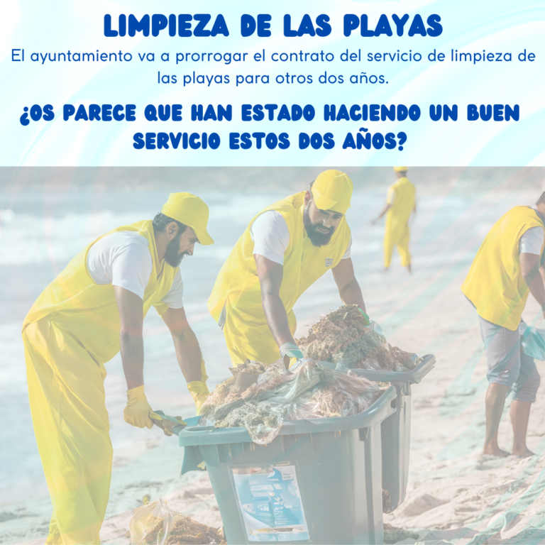 ¿Prorrogarías el contrato de limpieza de las playas?